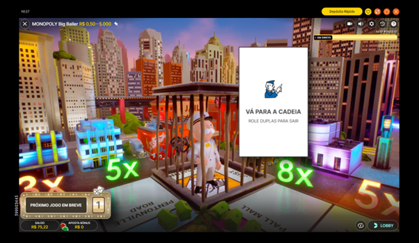 Sr. Monopoly no in&iacute;cio do sorteio do Monopoly Big Baller